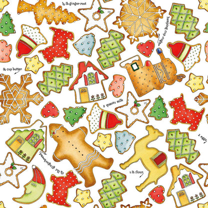 Christmas Fabric Squares, Charm Pack, Gingerbread, Riley Blake, 5 inches, 42 squares