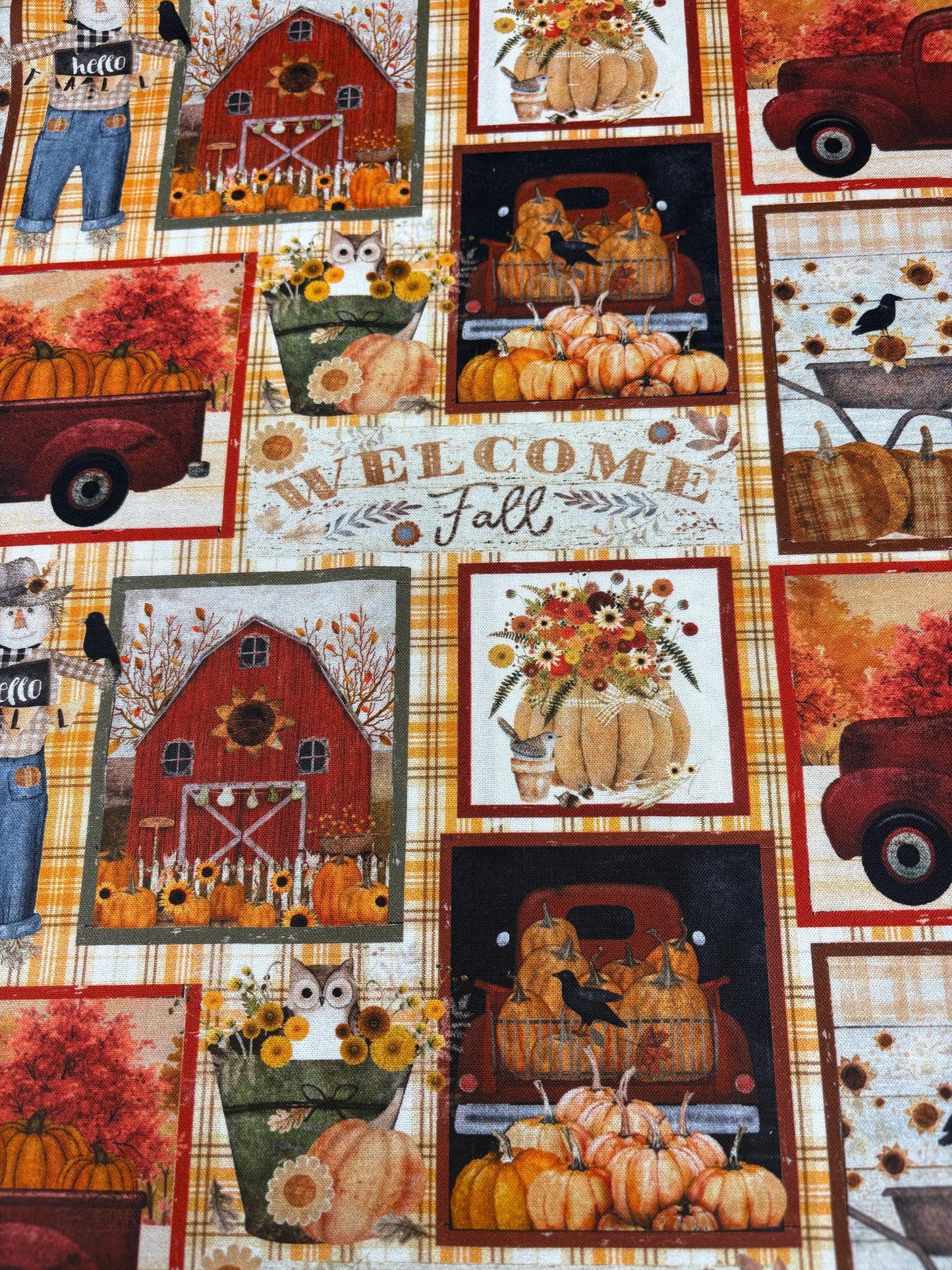 Fall Patchwork Fabric Yardage: Homestead Harvest, Beth Albert, 3 Wishes
