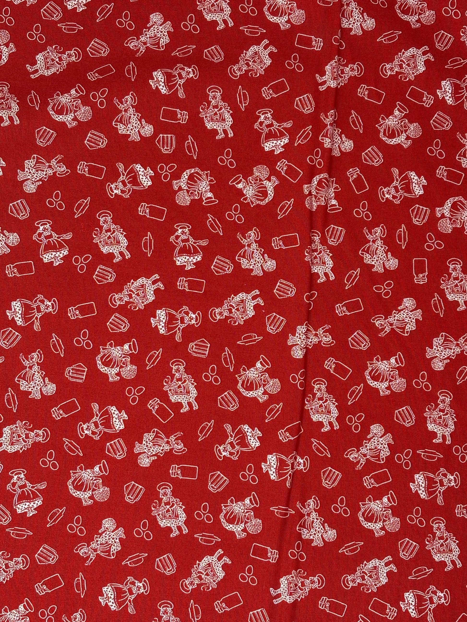 Red Gingerbread Yardage, Gingerbread Girls, Riley Blake, Fabric Yardage