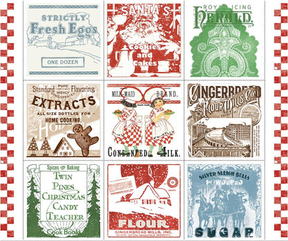 Gingerbread Flour Sack Large Patch Panel Riley Blake