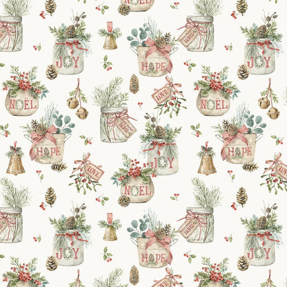 Christmas Fabric Squares, Charm Pack, Holiday Spirit, Riley Blake, 5 inches, 42 squares