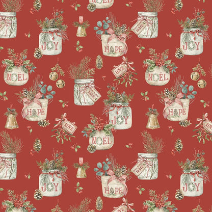 Christmas Fabric Squares, Charm Pack, Holiday Spirit, Riley Blake, 5 inches, 42 squares