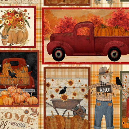 Fall Patchwork Fabric Yardage: Homestead Harvest, Beth Albert, 3 Wishes