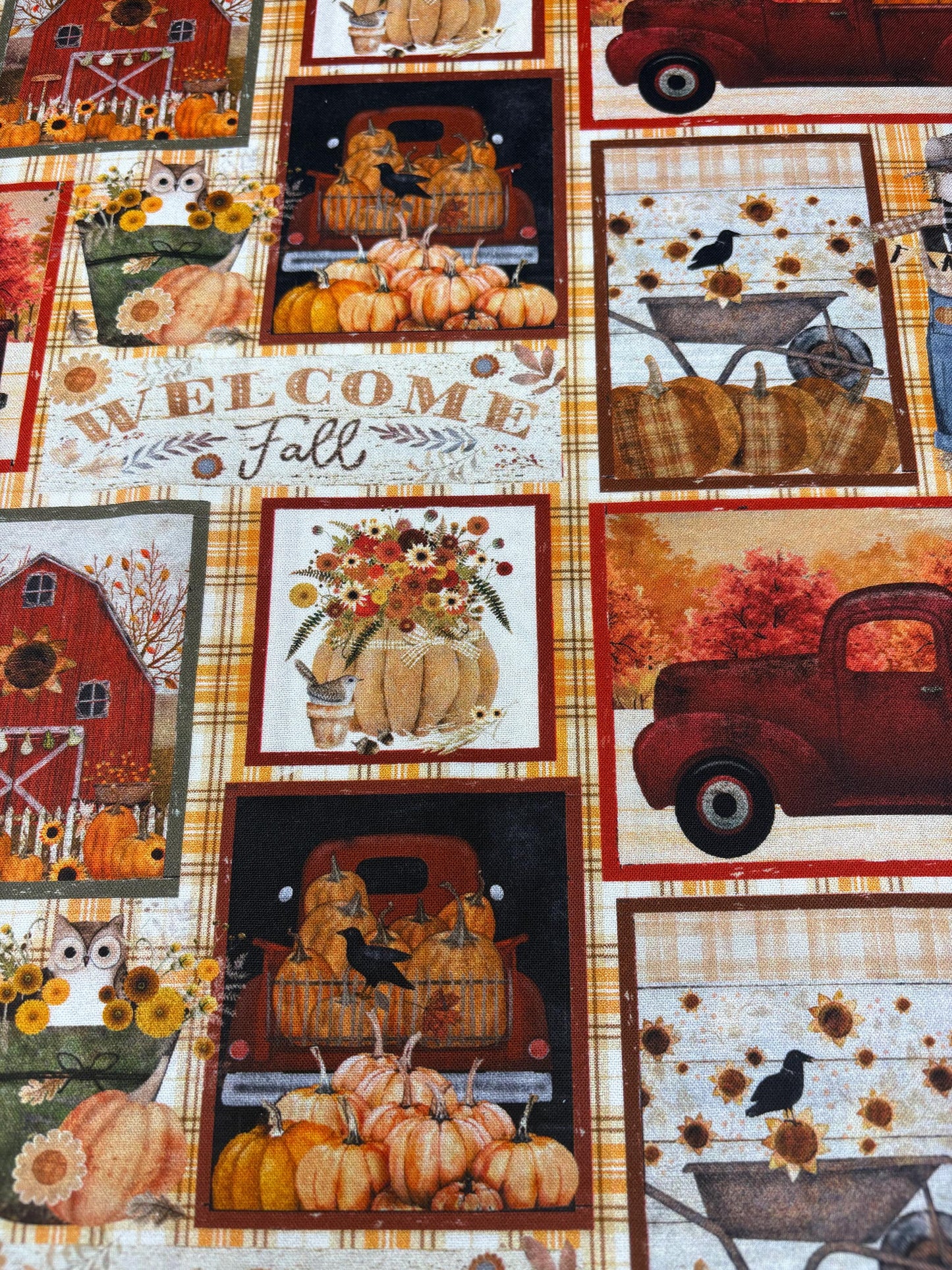 Fall Patchwork Fabric Yardage: Homestead Harvest, Beth Albert, 3 Wishes