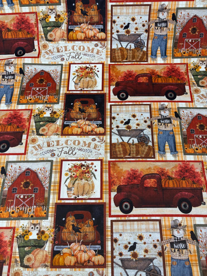 Fall Patchwork Fabric Yardage: Homestead Harvest, Beth Albert, 3 Wishes