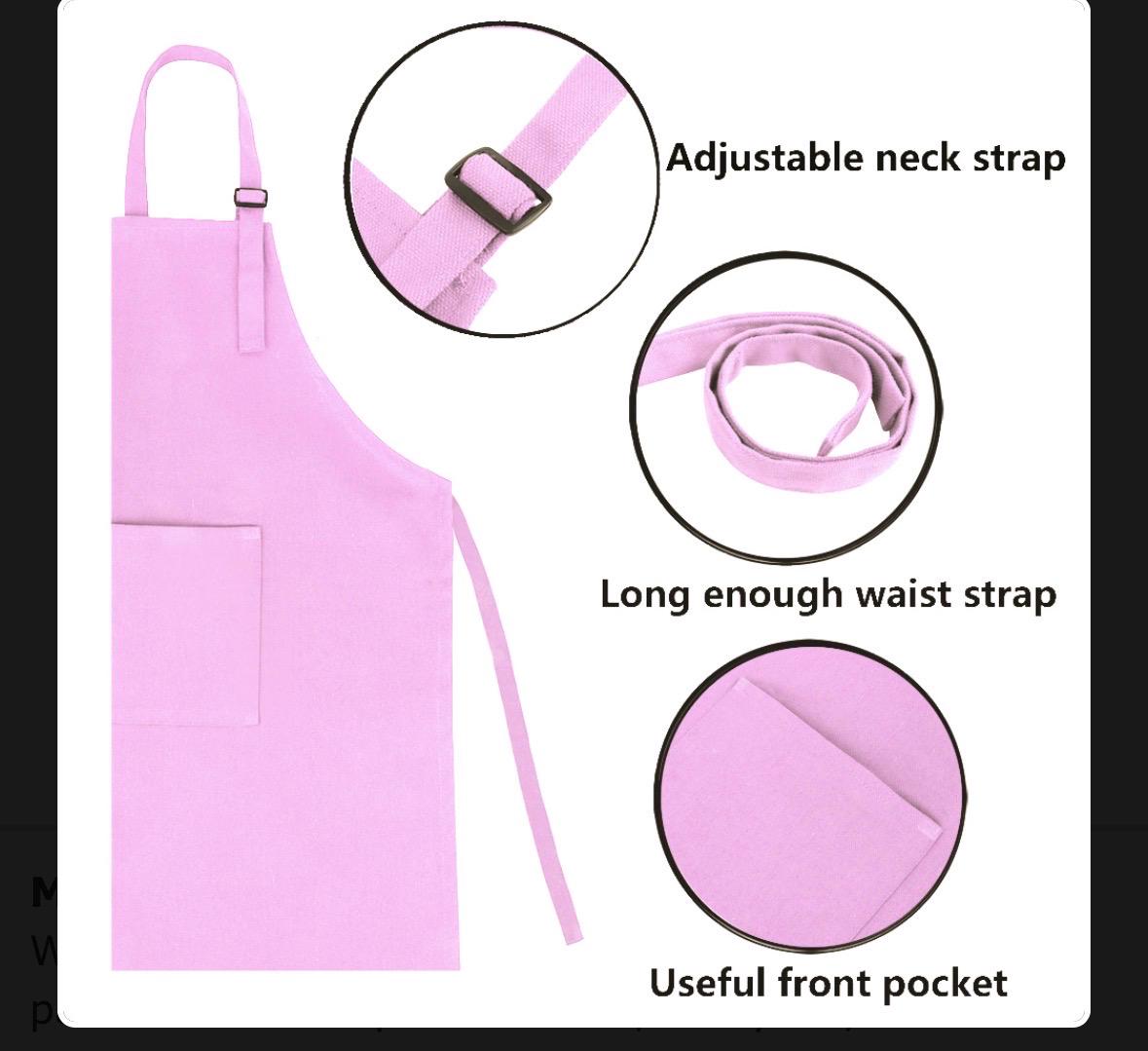 Pink Child’s Apron and Chef Hat Set, Embroidered, Personalized, Kitchen Apron