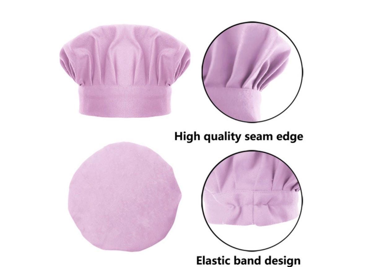 Pink Child’s Apron and Chef Hat Set, Embroidered, Personalized, Kitchen Apron