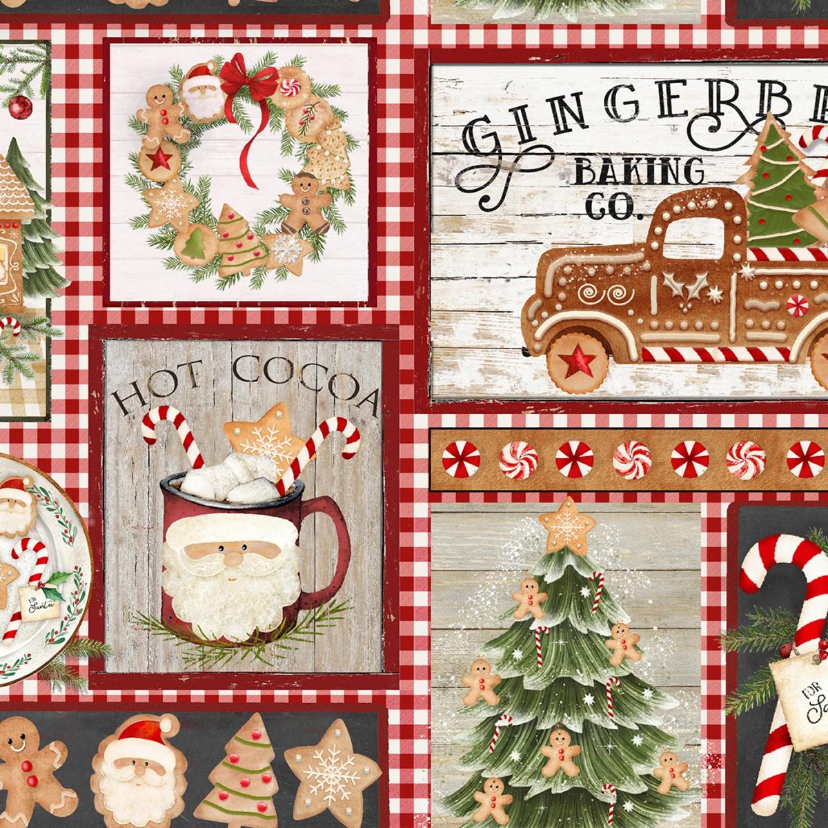 Christmas Fabric Yardage: Gingerbread Patch, Very Merry Gingerbread, Beth Albert, 3 Wishes