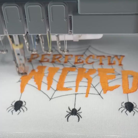 Halloween Sweatshirt, Perfectly Wicked, Embroidered