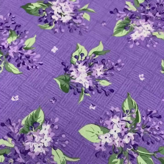 Purple Floral Yardage, Purple Bouquet, Maywood Studio, Fabric Yardage