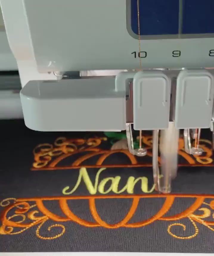 Halloween Pumpkin Personalized Black Sweatshirt, Embroidered