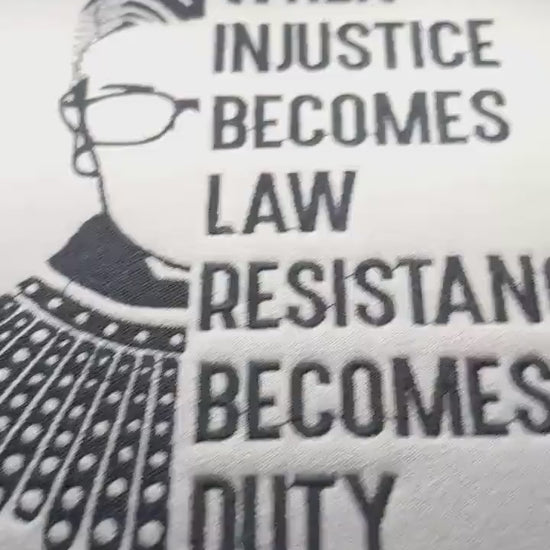 Resist Sweatshirt: RBG Protest sweatshirt, Sand, Black