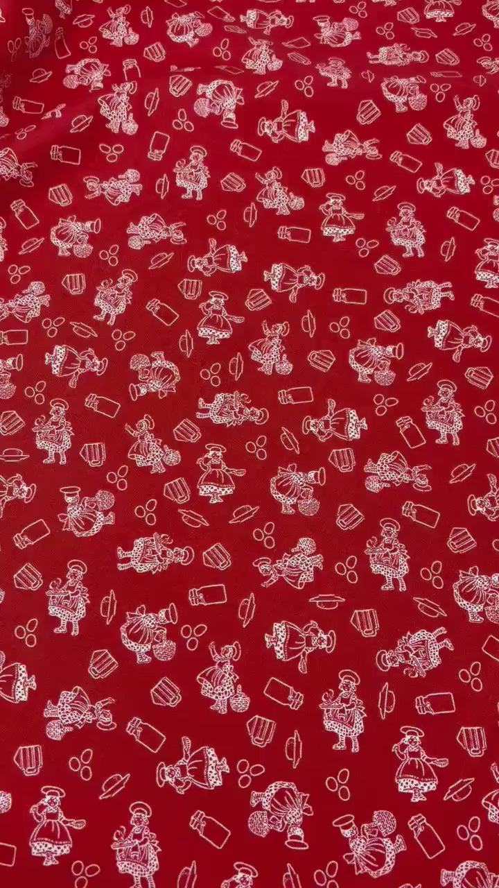 Red Gingerbread Yardage, Gingerbread Girls, Riley Blake, Fabric Yardage