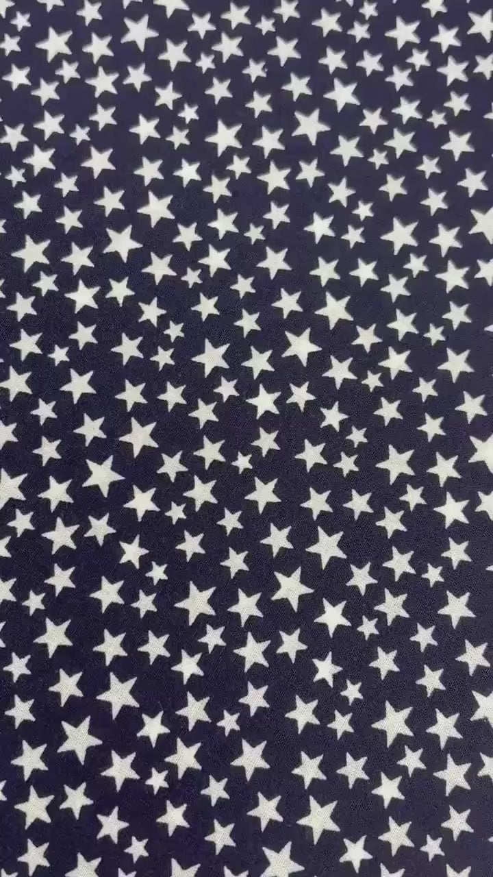 Patriotic Yardage, Stars, Americana, Navy Blue, White