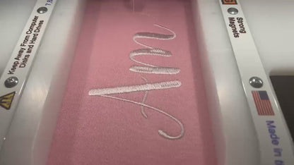 Baby Infant Gown and Cap Set, Pink or White, Embroidered name personalized