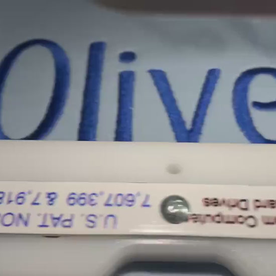 Baby Infant Gown and Cap Set, Blue, Embroidered name personalized