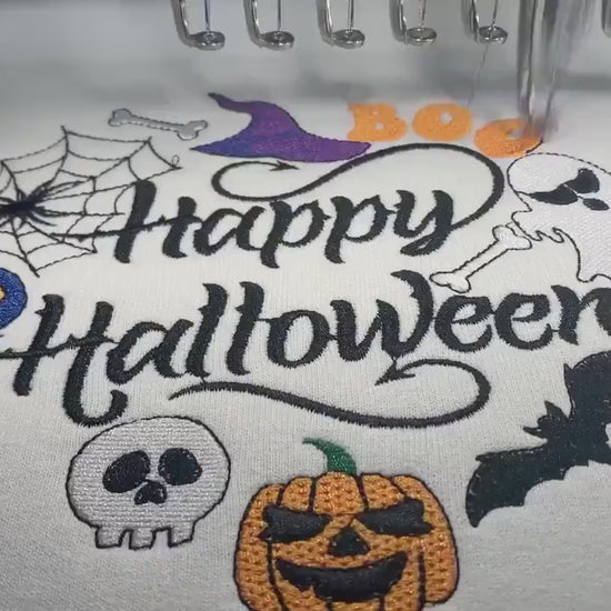 Halloween Heart Sweatshirt, Embroidered