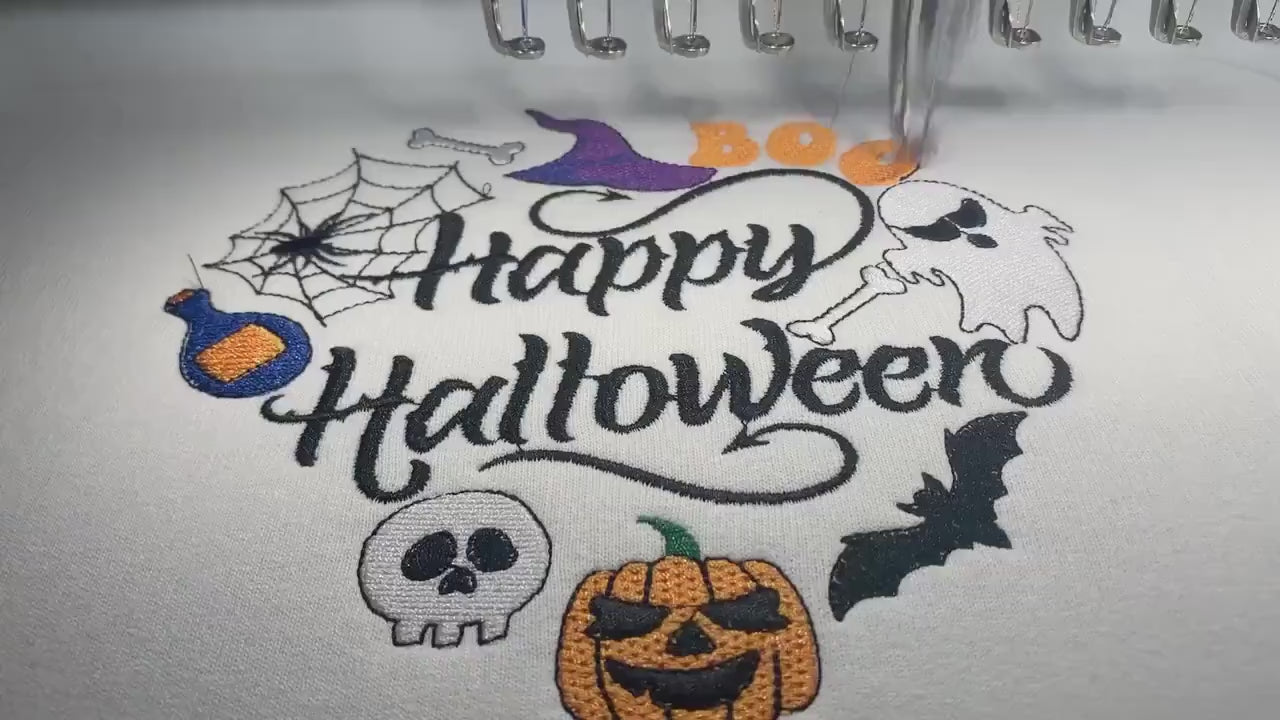 Halloween Heart Sweatshirt, Embroidered