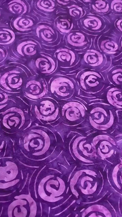 Purple Yardage, Purple Rose Buds, Moonshadow Batik, Wilmington Prints