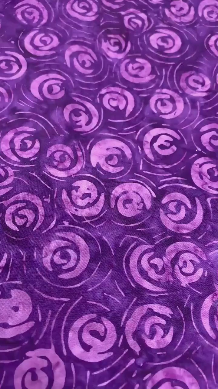 Purple Yardage, Purple Rose Buds, Moonshadow Batik, Wilmington Prints