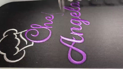 Chef Cook Apron, Black Apron, Embroidered, Personalized Gift