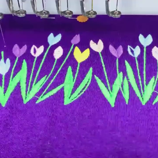 Purple Tulip Spring Flowers Tee Shirt