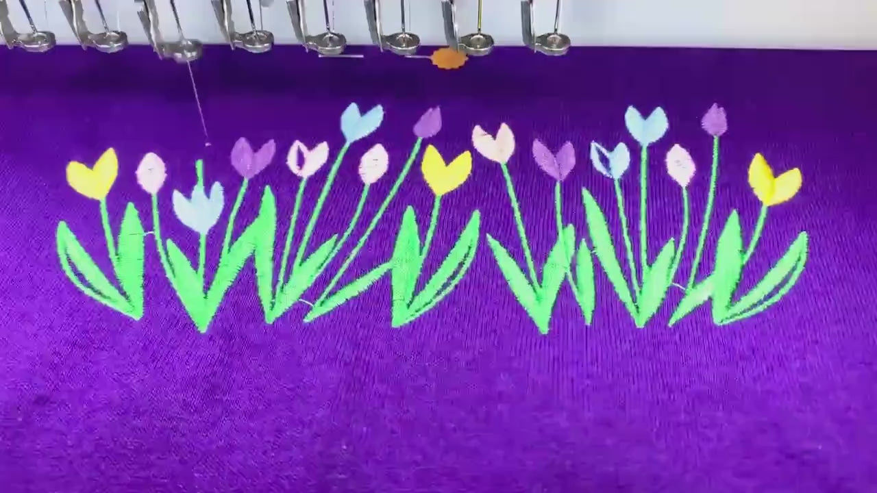 Purple Tulip Spring Flowers Tee Shirt