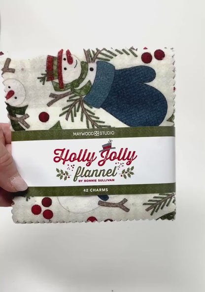 Snowman Charm Pack: Holly Jolly Flannel Charm Pack
