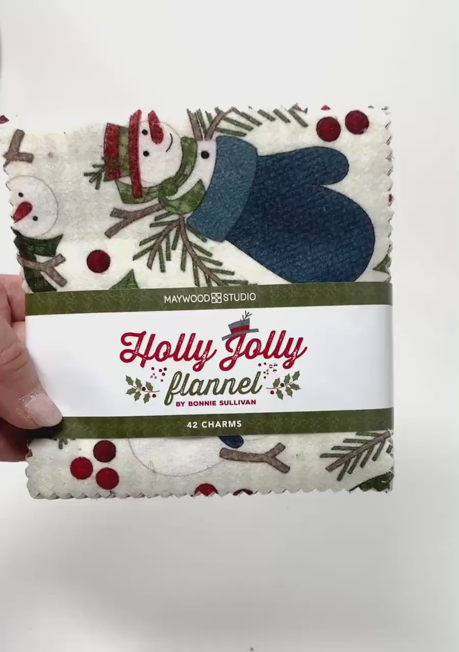 Snowman Charm Pack: Holly Jolly Flannel Charm Pack