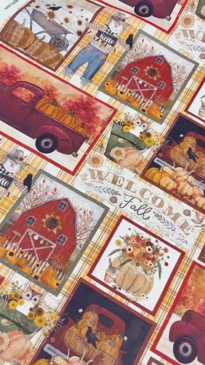 Fall Patchwork Fabric Yardage: Homestead Harvest, Beth Albert, 3 Wishes