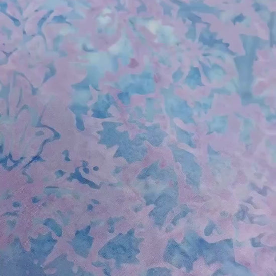 Pink Blue Lavender Batik yardage, Harvest Floral, Timeless Treasres