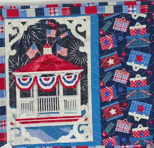 Patriotic Placemat Set, Qulted Place Mats, Independence Day, Fourth of July, Handmade
