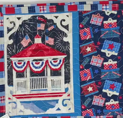 Patriotic Placemat Set, Qulted Place Mats, Independence Day, Fourth of July, Handmade