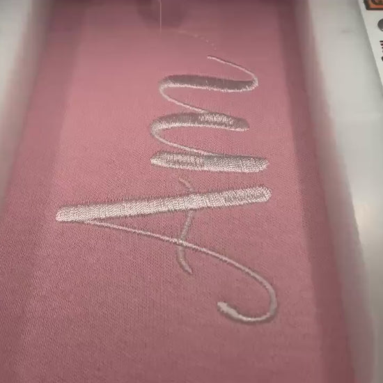 Baby Infant Gown and Cap Set, Pink or White, Embroidered name personalized