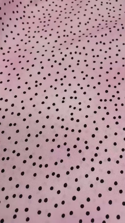 Pink with Black Dots, Dinky Dots, Polka Dots, Loralie Designs, Yardage, 692525
