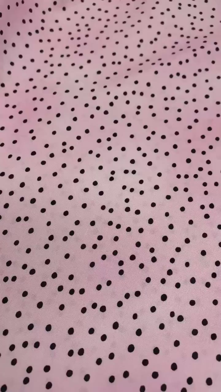 Pink with Black Dots, Dinky Dots, Polka Dots, Loralie Designs, Yardage, 692525