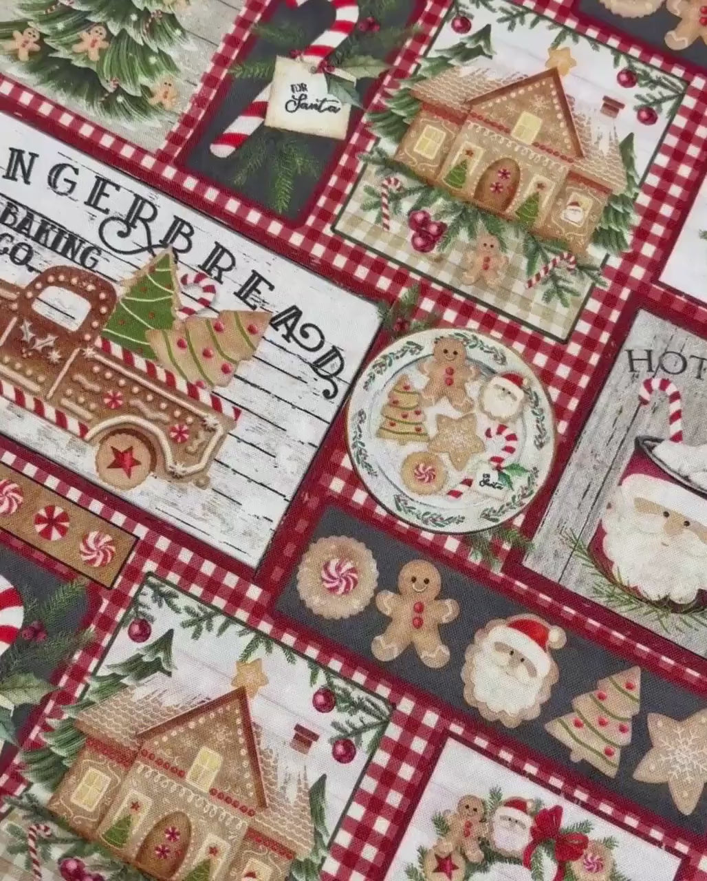 Christmas Fabric Yardage: Gingerbread Patch, Very Merry Gingerbread, Beth Albert, 3 Wishes