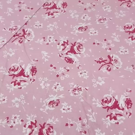 Pink Floral Fabric: Elise Yardage by Poppie Cotton