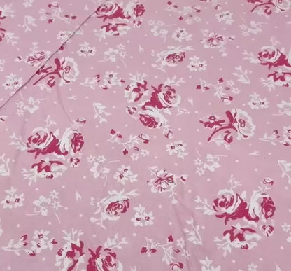 Pink Floral Fabric: Elise Yardage by Poppie Cotton