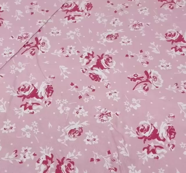 Pink Floral Fabric: Elise Yardage by Poppie Cotton
