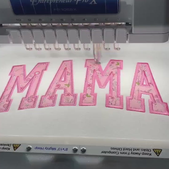 Personalized MAMA sweatshirt, custom sweatshirt personalized shirt, Shabby chic appliqué, Mothers Day Gift