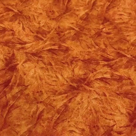 Orange Yardage, Garden Gate Roosters, Feather Texture-look, Wilmington Prints