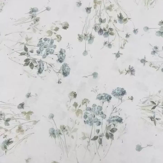 Lavender Floral Fabric Yardage: Au Naturel, Blue, Green, Tossed Floral, Wilmington Prints