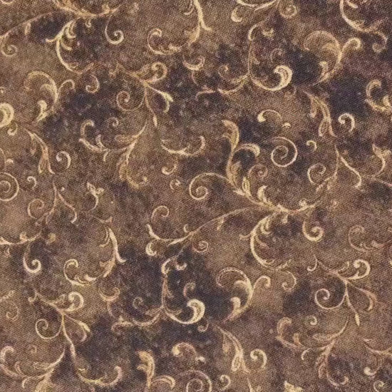 Brown Filigree Yardage by Wilmington Prints