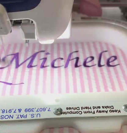 Personalized Duffle Bag, Seer Sucker Cotton, Sports Bag, Sleep Over Bag, Bridesmaid Gift, Embroidered Gift, Purple, Navy, Pink