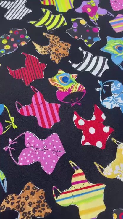 Bathing Suit Yardage, Assorted Suits on Black, Loralie Designs, Yardage, 692441