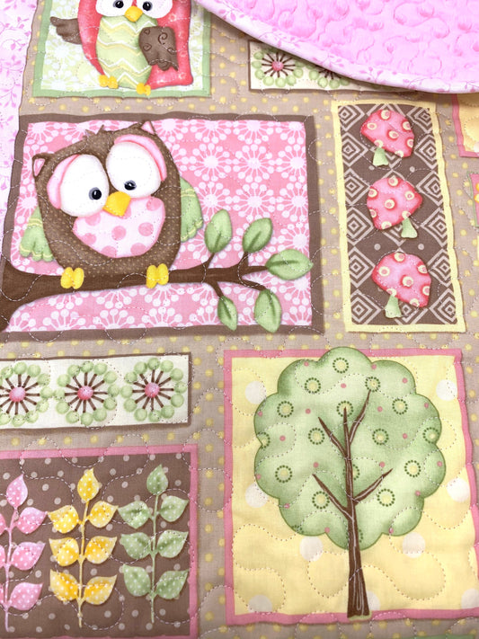 Baby Girl Owl Quilt