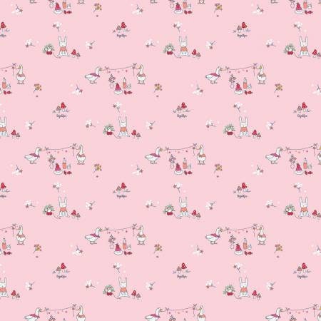 Hidden Cottage - Floral Fabric Strips, Flowers, Birds, Pink, Blue, Gold, Gingham, 2.5 inch strips, 40 Strips Total, Riley Blake