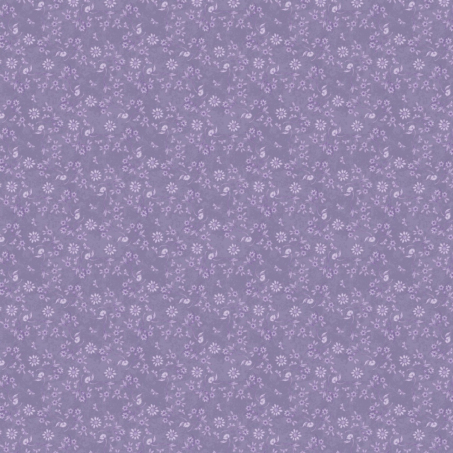 Purple Small Floral Fabric, Yardage, Lavender, The Art of Bee Keeping, Wilmington Prints