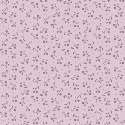 Lilac Tripleberry Lilac yardage, Flowers, Adel in Spring, Riley Blake, Cotton Fabric Yardage